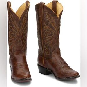 Justin Marbled Deerlite Western Boots Size 7